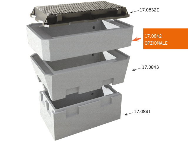 Sistema pozzetto modulare in calcestruzzo fibrorinforzato con chiusino in ghisa sferoidale 40x76 - Telecom, Tim, Enel, Open Fiber, Infratel, Wind, Metroweb e Fastweb