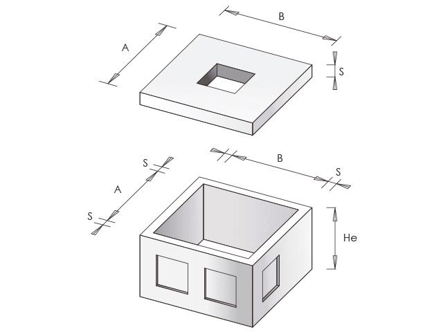 Prolunga e pozzetto Enel 150x150x100