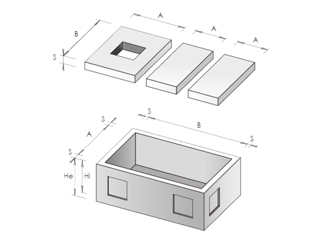 Prolunga e pozzetto ENEL 150x150x100